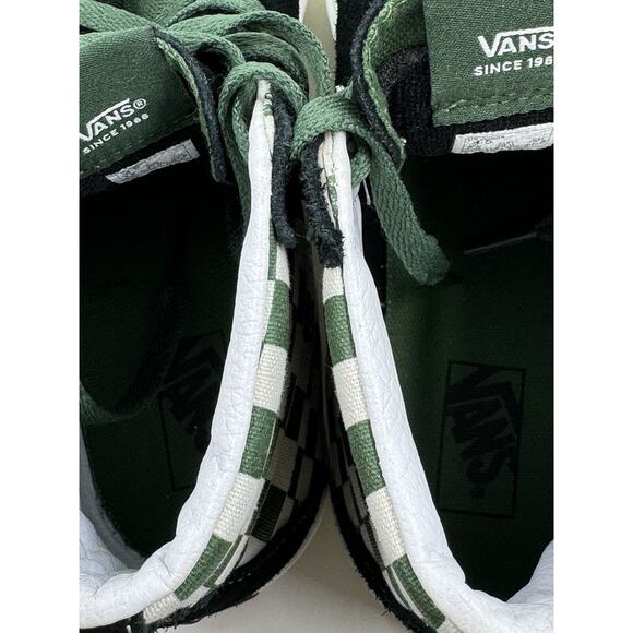 "Vans" Kids Green/White CHECKERBOARD BULLDOG High Top Sneakers Size 4.5,Skater - Picture 11 of 11